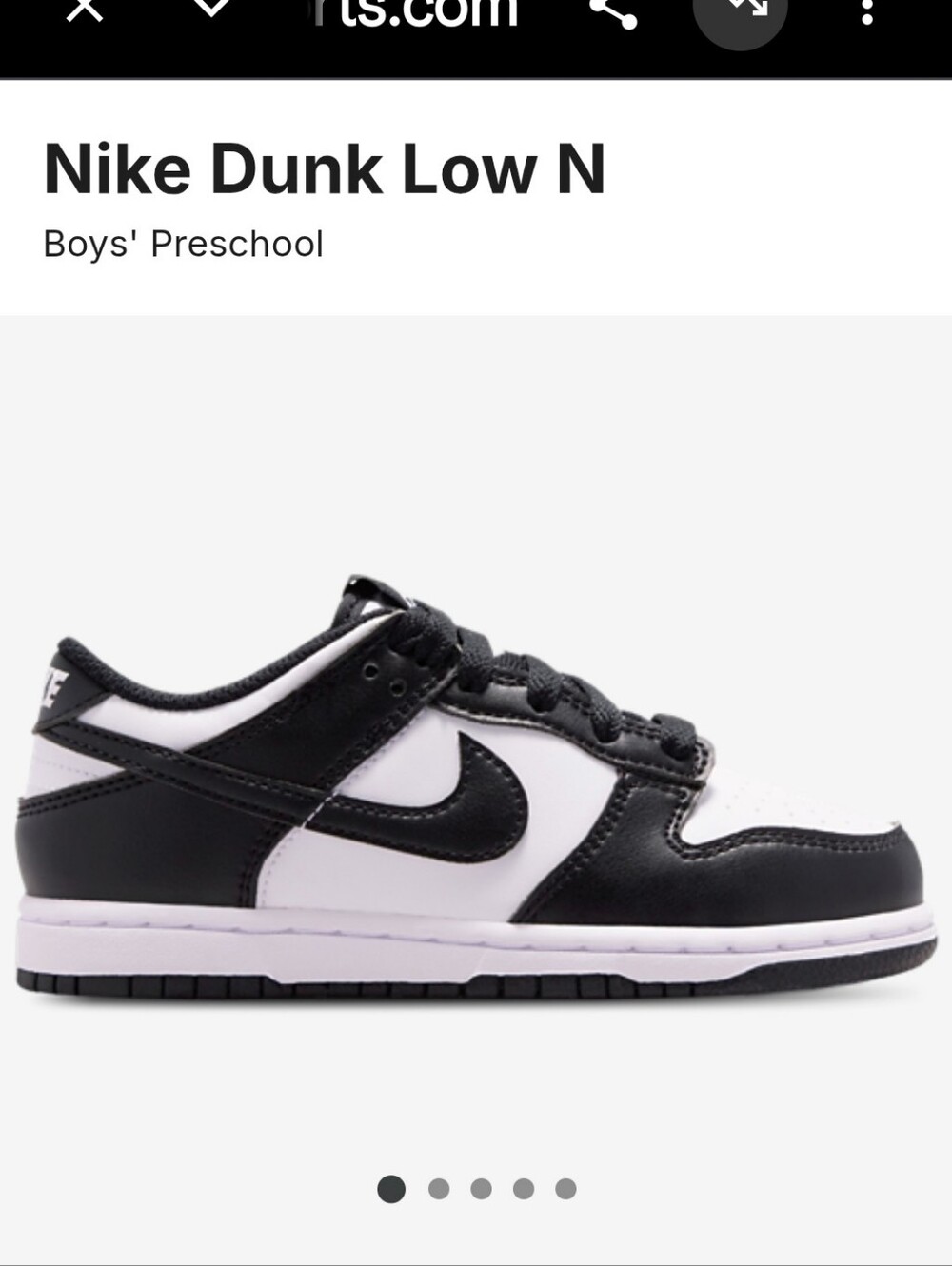 Nike Kids Black & White Dunk Low Sneaker- PANDAS!! VERY TRENDY!!